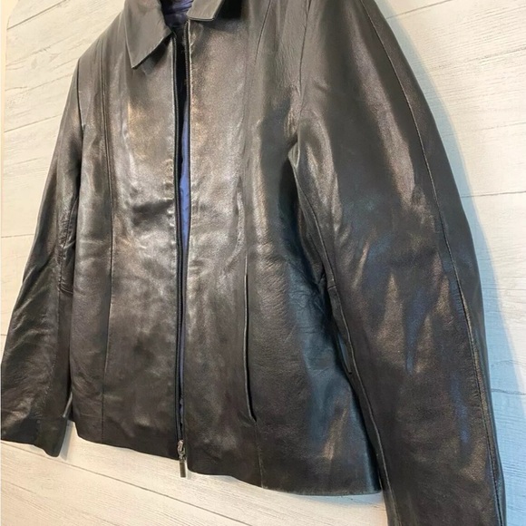 Wilsons Leather Pelle Studio Black Leather Jacket Womens Small Soft Real Leather - Picture 6 of 9